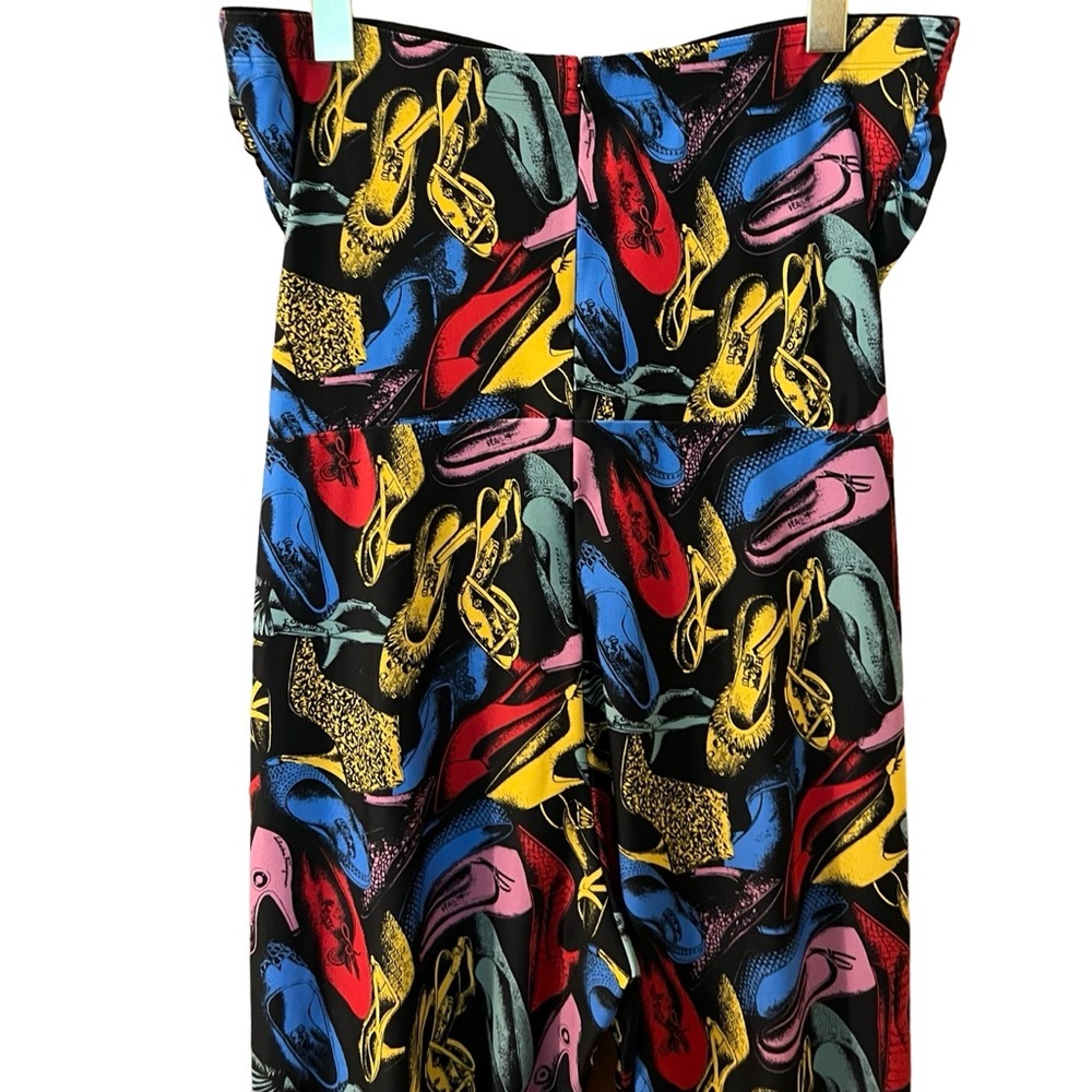 Salvatore Ferragamo Jumpsuit Shoe Print‎ Strapless Vintage Retro 90s One-piece L - Picture 6 of 15